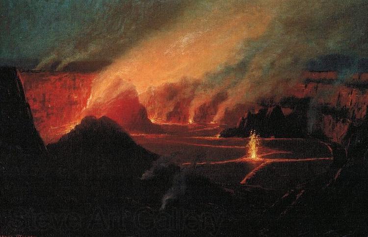 Lionel Walden Volcano Norge oil painting art